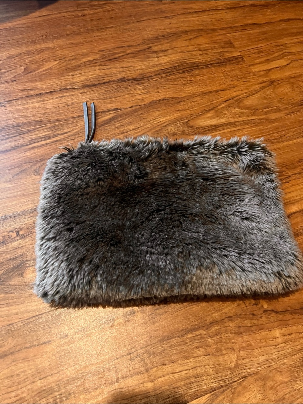 RH Faux Fur Clutch - Gray Brown
